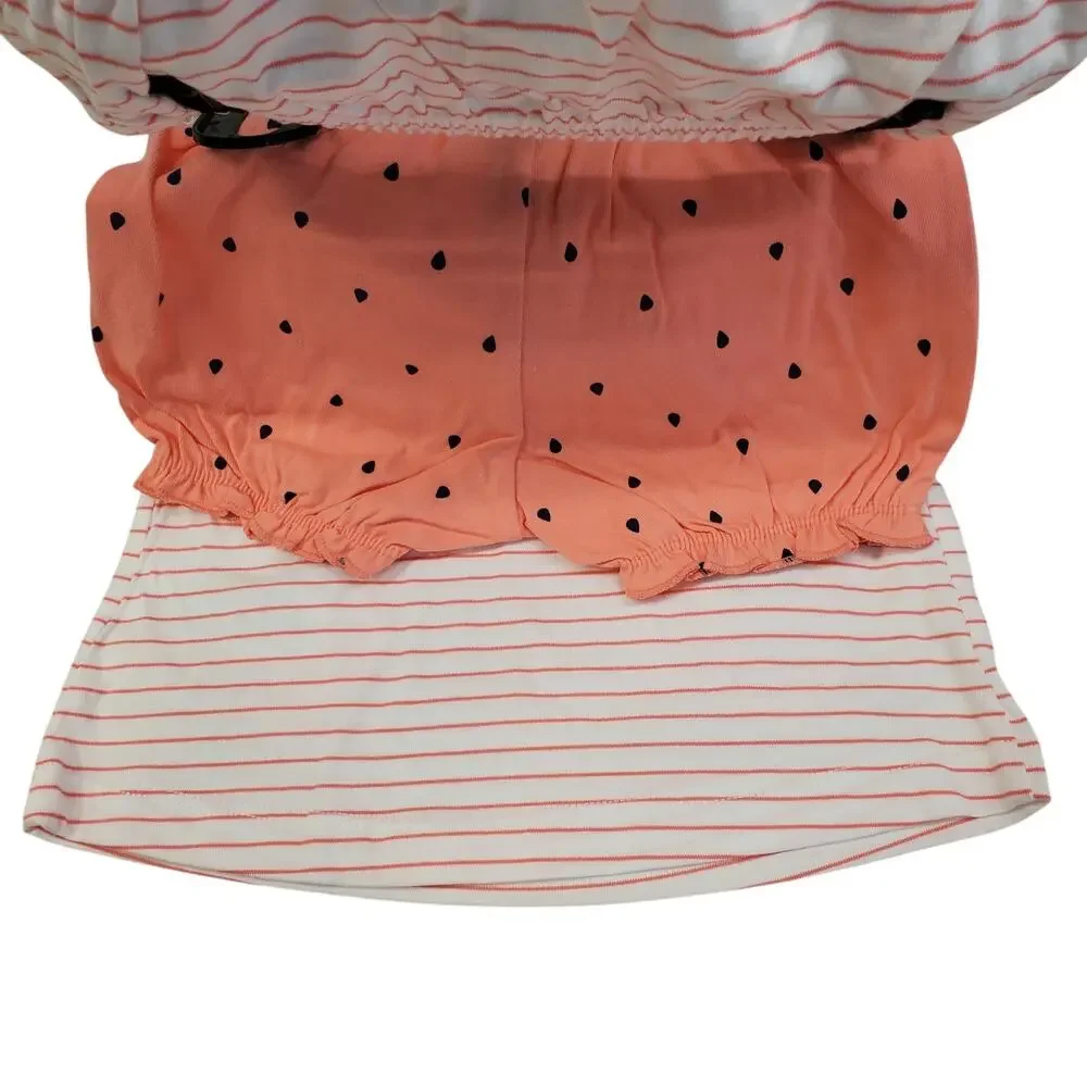 Carters Baby Girl Strawberry Summer Outfit Set 4 Piece Cotton Size 9 Months NEW